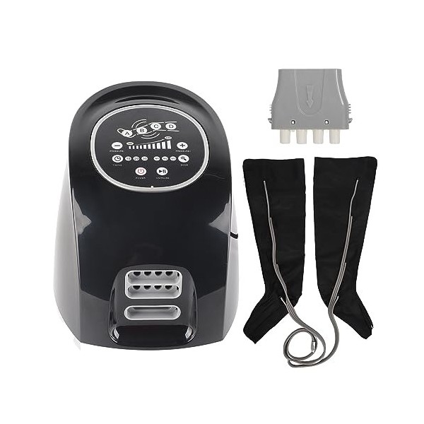 Masseur de Jambes, Bottes de Compression de Jambe Chauffées 3 Modes pour Mollet pour Thérapie Prise UE 220V 