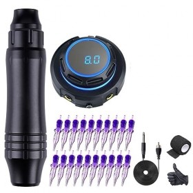 Kit de machine à tatouer, kit de pistolet à stylo de tatouage rotatif, kit de maquillage permanent, pour kit de machine rotat