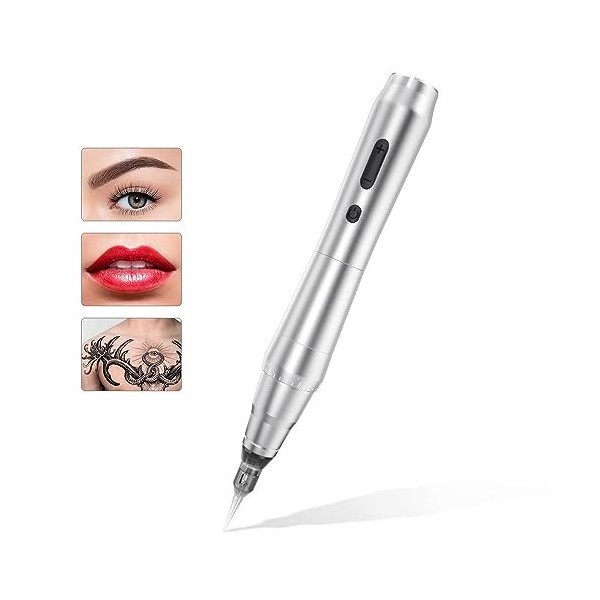 TTOOGO Pen Rechargeable Tattoo Pen - Machine À Tatouage Rotatif Sans Fil Machine À Pistolet Sans Fil Tatouage Tatouage Pen 12