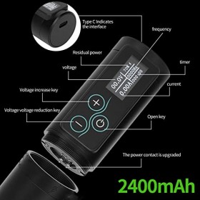 Machine à Tatouer Rotative sans Fil, Stylo à Tatouer RCA à Poignée Antidérapante avec écran LCD, Batterie Rechargeable 2400 M