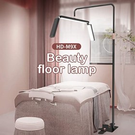 TUORE Lampe de Sol pour Cils sur Pied, Lampe de Sol LED pour Cils 308pcs Puces Lumineuses Tige Rétractable Détachable Base St