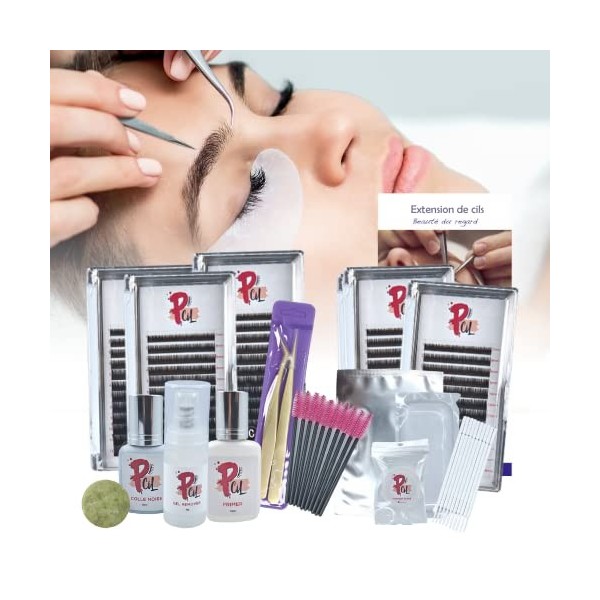 Kit Extension de Cils Idéal Pour Professionnel Pigmentcil, Eye Lash Kit For Professional, Avec Cils Multitailles D0.20, D0.