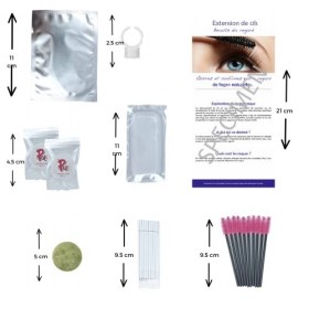 Kit Extension de Cils Idéal Pour Professionnel Pigmentcil, Eye Lash Kit For Professional, Avec Cils Multitailles D0.20, D0.