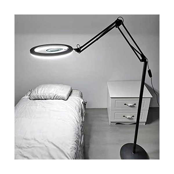 HAOTING Sheer Shade Plume Lampadaire Lampe De Tatouage Loupe Lampe De Protection des Yeux 25W / 45W Pliable pour Manucure Sal