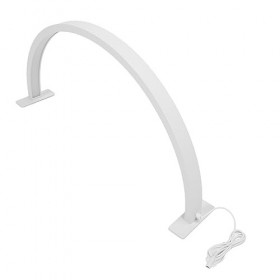 Lampe de beauté des Cils, Lampe de Cils Demi-lune 300pcs Puces Lumineuses LED épaissir la Base Blanche 30W Réglable pour le S