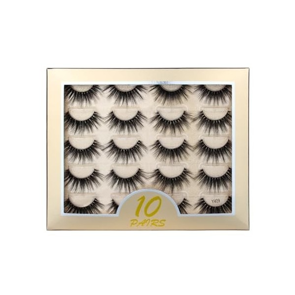 UAMOU 50/100/300 paires de Cils de vison naturel Faux 3d Cils de vison bande épaisse dramatique Faux Cils Extension maquillag