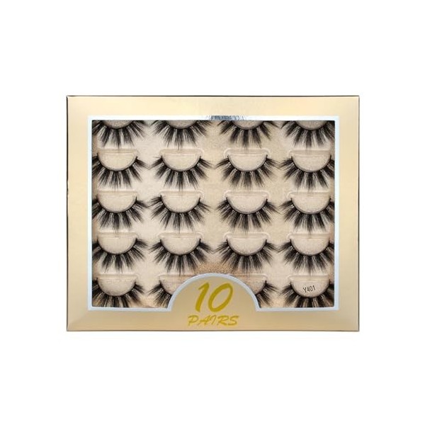 UAMOU 50/100/300 paires de Cils de vison naturel Faux 3d Cils de vison bande épaisse dramatique Faux Cils Extension maquillag