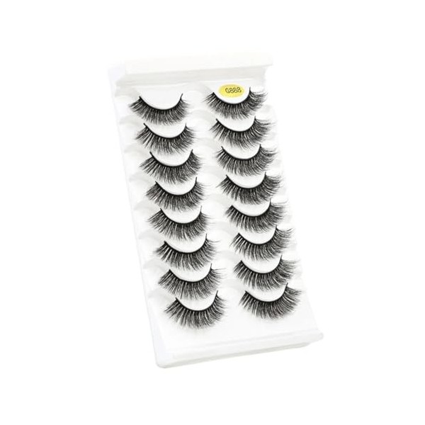 UAMOU 5/50 boîtes de cils en bande russe DD Curl cils 8 paires de cils de vison 3D Extension de faux cils naturels moelleux C