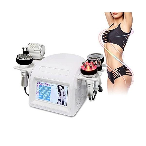 6 In1 40K Ultrasons Cavitation Vide Amincissant Machine RF Beauté Dispositif Froid Chaud Marteau Peau Serrer Outil