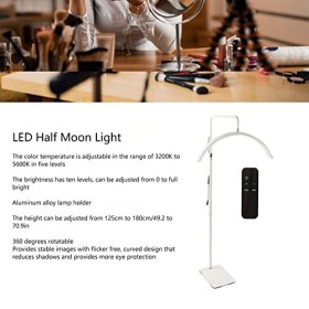 23 Pouces LED Lash Light, Croissant Lumineux avec télécommande, Éclairage LED Beauty Lash Light, Soins de la Peau, Cils, Sour