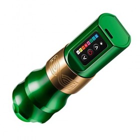 MUWI Machine de Tatouage sans Fil avec numérique LCD Afficher Le Moteur sans Norme à Stylo Rotatif avec Une Batterie 2 × 1200