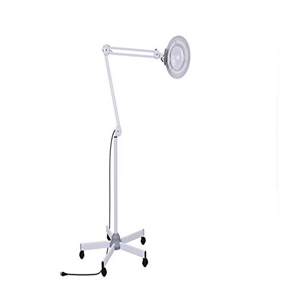 Lampe loupe 5X sur Pied pour beauté, Peau, manucure, Salon de Tatouage, Blanc, 22 * ​​22 cm Needed