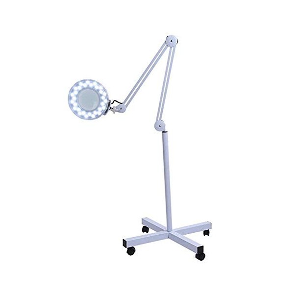 Lampe loupe 5X sur Pied pour beauté, Peau, manucure, Salon de Tatouage, Blanc, 22 * ​​22 cm Needed