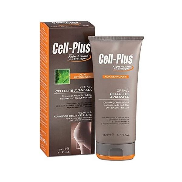 CELL PLUS Crème Cellulite Avancée, Crème anti-cellulite idéale pour lutter contre la peau « à effet matelas, Crème aérée avec
