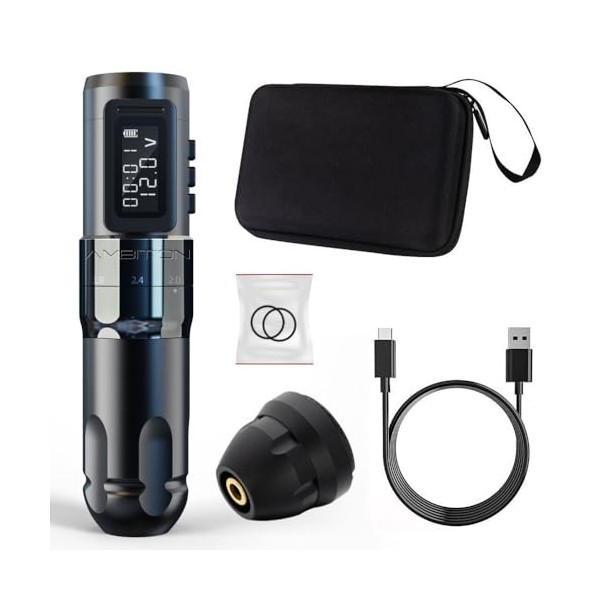 Tatouage Professionnel Stylo Sans Fil De Tatouage De Tatouage Tatouage Rechargeable, Stylo À Batterie De Trait Réglable, Mote