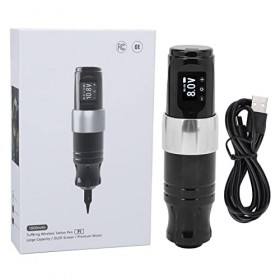 Stylo de machine à tatouer sans fil, stylo de machine à tatouer sans fil Moteur sans noyau Alimentation rechargeable Shader L