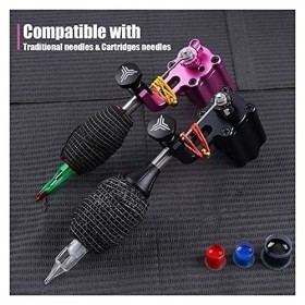 SHANG-JUN Machine à Tatouage Course Ajustable 5mm RCA Direct Direct Rotary Tattoo Set Machine dalimentation OLED Afficheur F