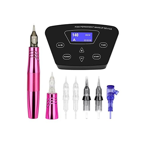 Trousse de tatouage Kit de tatouage Maquillage Tattoo Machine 2 Rotary Rotary Professional Tattoo Pen Set LCD Alimentation él