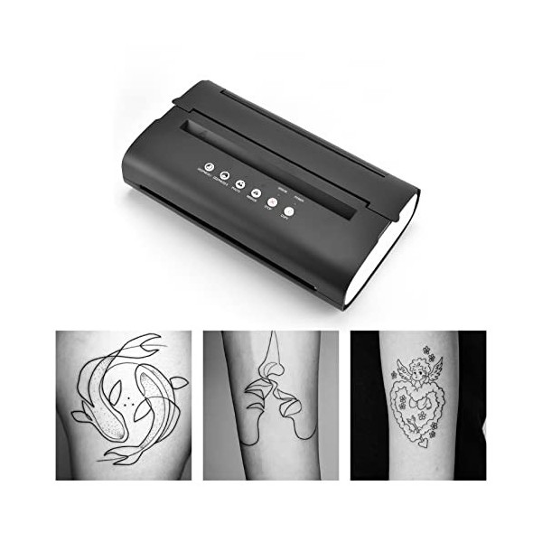 KUMIAO Pochoir à tatouage – Mini machine rechargeable, version mise à jour 2023, portable et compatible avec téléphone iOS – 