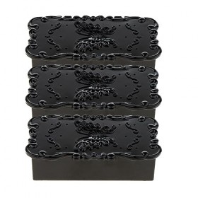 LEIGE 3pcs rétro étui de Miroir de Stockage de conteneur Vide for Le Maquillage de Faux Cils Maquillage