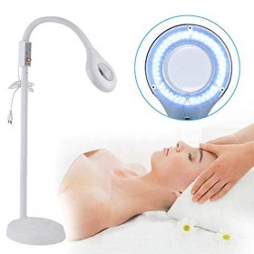 AWJ Lampe sur Pied loupe LED 5X - Loupe avec lumière pour la Lecture, Les tâches, lartisanat, Les Soins de la Peau Beauté Co