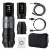 Stylo de Machine à Tatouer sans Fil, 10 500 Tr/min, 2400 MAh, 7 Aiguilles, Double Batterie, Stylo de Tatouage Rotatif avec Co