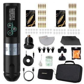 INGKE Batterie Tatouage kit Machine Tatouage Ensemble stylos Tatouage Complet 2400mah Stylo Rotatif Tatouage RCA pour lart c