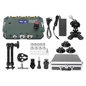 Alimentation De Machine à Tatouer, Boîte Dalimentation De Tatouage Haute Puissance Avec Boîte De Rangement De Fonction De Sy