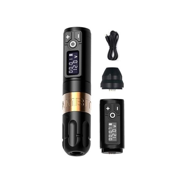 INGKE Stylo Machine tatouer sans Fil Interface RCA Batterie de Tatouage 2400mah Alimentation pour écran LED Stylo Rotatif pou