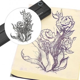 Machine de Transfert de Tatouage, Machine de Transfert de Tatouage Mini Imprimante Thermique Fil Encre 2000 MAh pour Bricolag