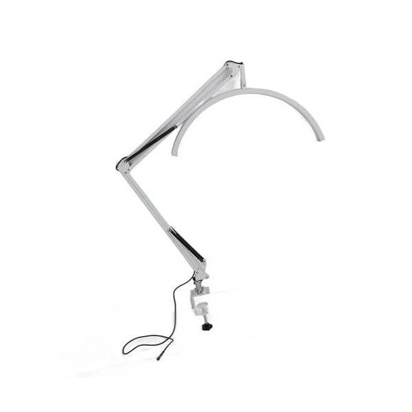 Lampe de Bureau de beauté à LED, Lampe de Bureau de beauté Demi-lune Pliable à Double Bras 110-240 V pour Magasin de Tatouage