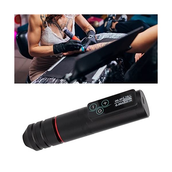 Kit de Stylo de Machine à Tatouer sans Fil avec écran LCD Numérique Batterie de Recharge 2400mAh Équipement de Pistolet de Ta