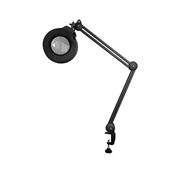 Oldsix Lampe loupe 8X LED, lumière loupe à Bras pivotant réglable pour Soins de la Peau beauté cosmétique Maquillage manucure