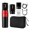 Kit de Machine à Tatouer Rotatif, Stylo de Tatouage LCD sans Fil 2 en 1, Double Batterie 2400 MAh, Kit de Cartouche Dadaptat