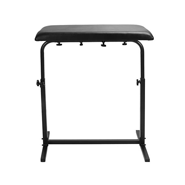 Support de Magasin de Bras de Tatouage, Support Daccoudoir de Tatouage, Base en Acier Inoxydable Réglable en Hauteur en Cuir