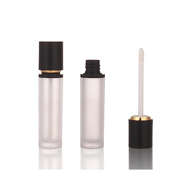 COSIDEA Lot de 30 tubes de gloss à lèvres épais noirs vides de 8 ml avec applicateur de baguette pour les bouteilles dhuile 