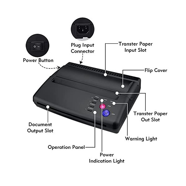 Machine De Transfert De Pochoir De Tatouage, Machine De Transfert De Pochoir De Tatouage Électrique, Kit De Tatouage Thermiqu