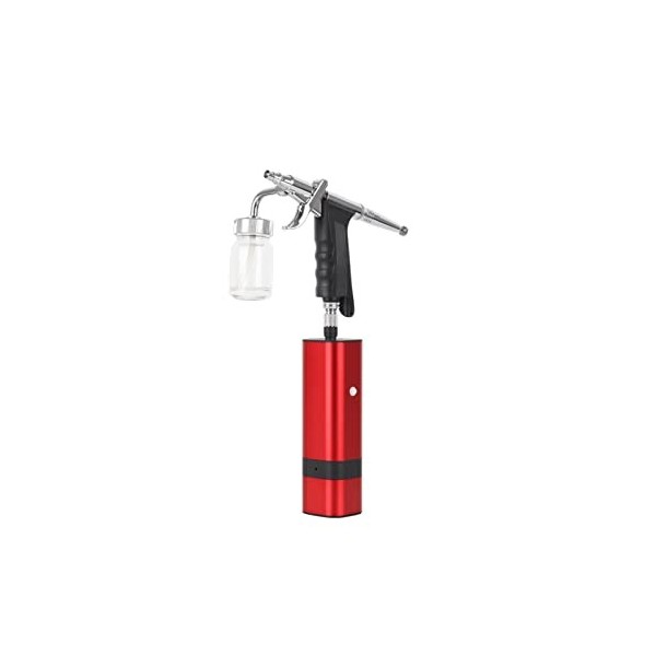 Pistolet pulvérisateur de peinture Kit aérographe sans fil avec siphon Pistolet pulvérisateur de type déclencheur pour Art Mo