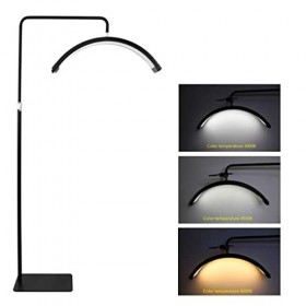 Lumière de Beauté en Forme de Demi-lune,3 Couleurs à Intensité Variable,Support de Téléphone Portable Lumière de Lune Faciale