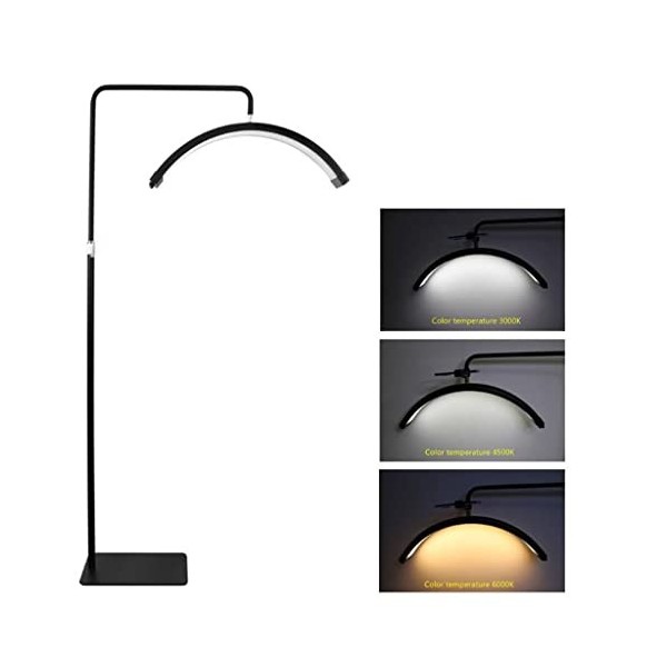 TKHP Lumière de Beauté en Forme de Demi-Lune,3 Couleurs à Intensité Variable,Support de Téléphone Portable Lumière de Lune Fa