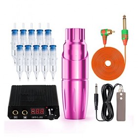 Générique Tatouage Tatouage Machine Moteur Rotary Pistolet de Maquillage Permanent Kit Stylo Aiguilles dalimentation