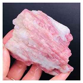 Kigauru Cristal Naturel Brut Naturel Vert Pink Tourmaline Cristal Mineral Association Spécimen Stone Rock Rocher Rare Color 