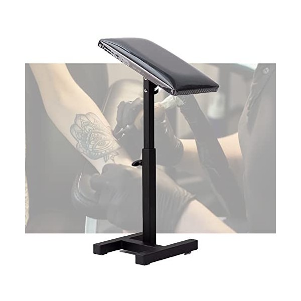 HAIXHX Accoudoir de Tatouage Support daccoudoir pour Tatouage, Station de Travail de Tatouage Mobile Noire avec accoudoir, T