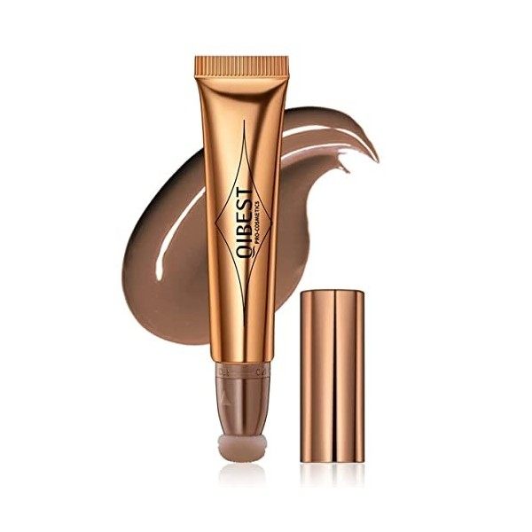 Bâton de beauté liquide pour les contours, bâton de mise en lumière et de bronze pour le visage avec applicateur coussiné, bâ