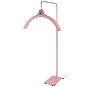 Lampadaire LED pour Cils 23 Pouces, Lampe Demi-Lune à LED, Température de Couleur Réglable, Lampe à Cils LED avec Support de 