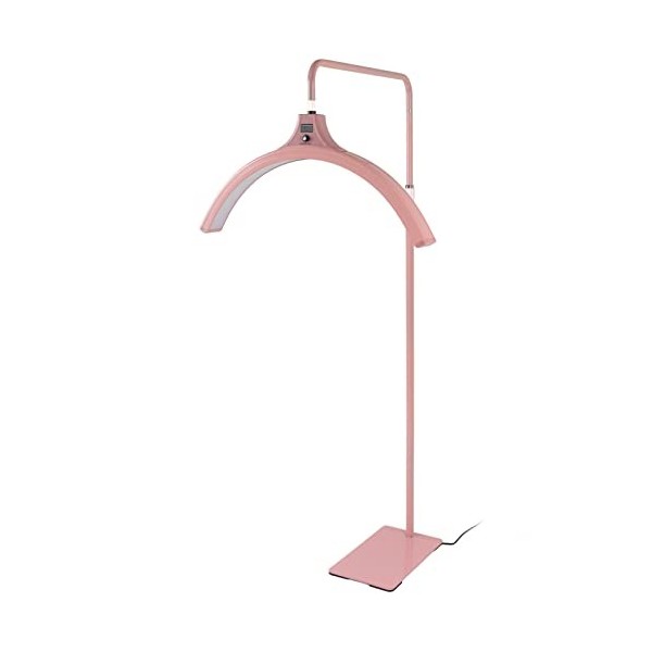 Lampadaire LED pour Cils 23 Pouces, Lampe Demi-Lune à LED, Température de Couleur Réglable, Lampe à Cils LED avec Support de 