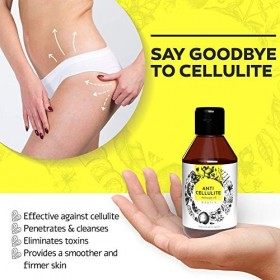 NEATLY Huile Anti Cellulite 100% Naturelle - 250ml - Absorption Rapide - Huile Raffermissante pour Massage Anti Cellulite - A