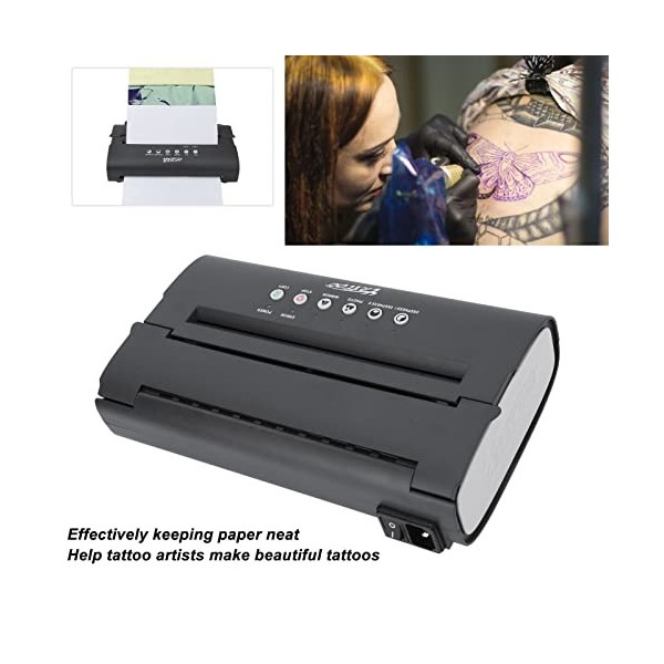 Machine de Transfert de Tatouage, Imprimante Copieur de Transfert de Tatouage à Grande Vitesse et à Faible Bruit pour Papier 