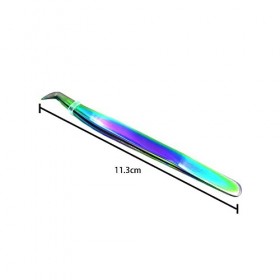 WODMB Coiffures à Cils Twezers Straight Curved Cobs Twezer en Acier Inoxydable Antistatique Maquillage