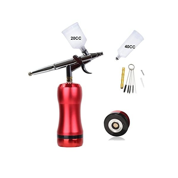 Pistolet pulvérisateur de Peinture Aérographe Facile à Utiliser avec compresseur Portable 25 psi Pression Art Design Nail Pai